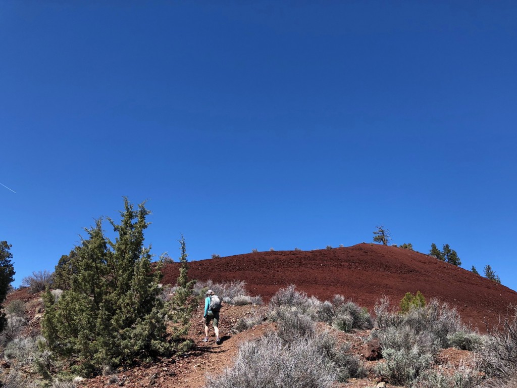 hiking shoes womens - hiking laps on the cinder cone to test traction on scree and loose...