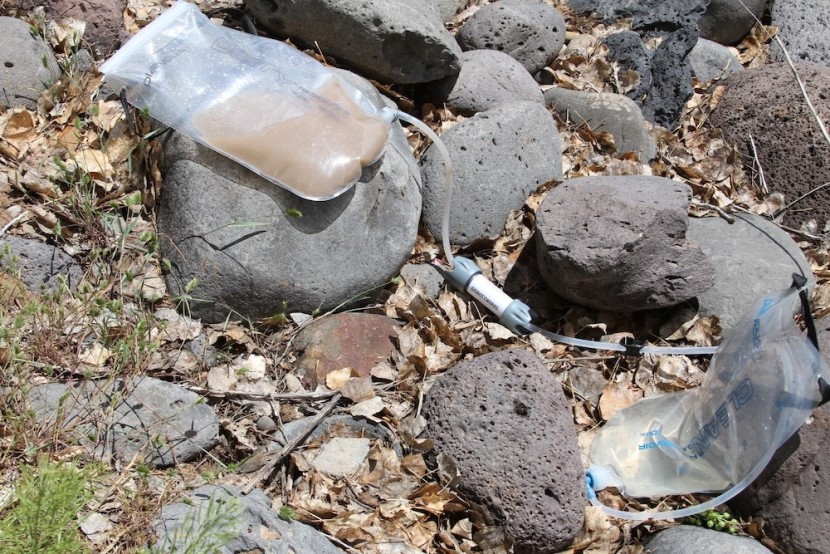 backpacking water filter - filtration with the platypus gravity doesn&#039;t require a huge height...