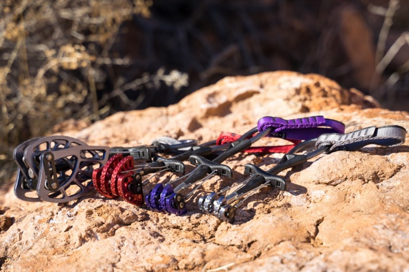 climbing cams - though only four sizes are shown here, bd c4s are available 10...