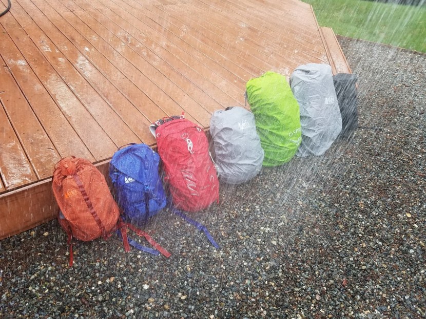 osprey talon 22 - we sprayed every daypack with a hose, both with and without their...