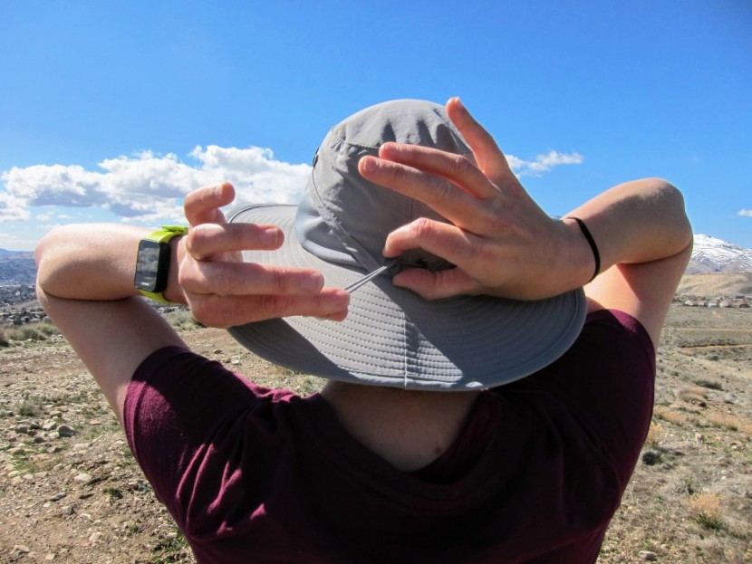 rei co-op paddler's hat - the cinch cord in the paddler's crown makes it fit snugly, so it...