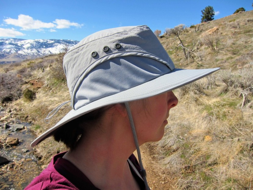 rei co-op paddler's hat - the large mesh panels (dome-shaped at bottom of crown) and eyelet...