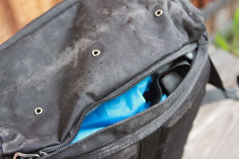 thule pack &#039;n pedal commuter - the stow-away rainfly was hidden, but once we found it, we were very...
