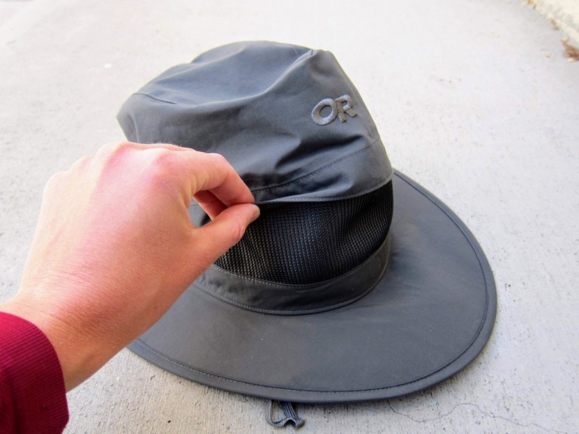 outdoor research ghost rain - the ghost&#039;s rain flap can be pulled back, revealing a breathable...