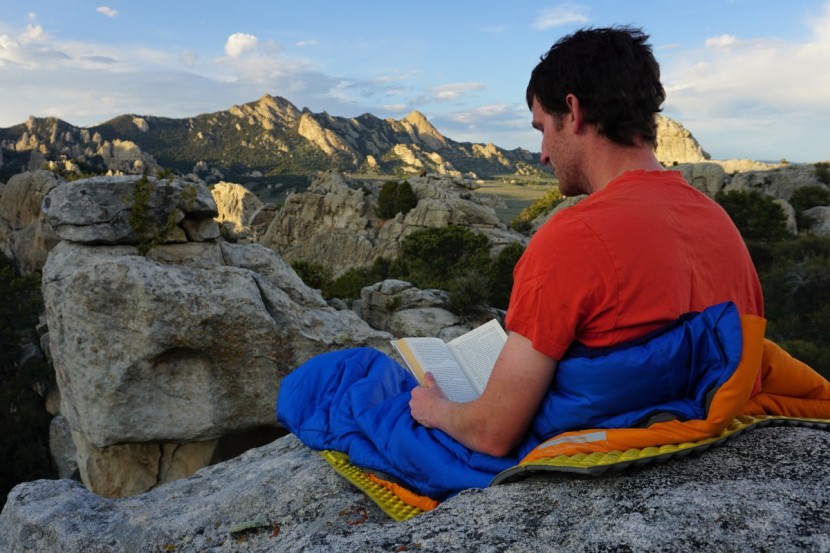 rei co-op trail pod 30 - it's a tough job, but somebody's got to do it! the author testing...