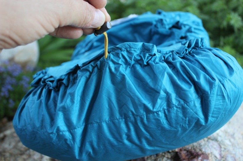 therm-a-rest down pillow - an easy-to-use drawstring effectively cinches the down pillow to the...