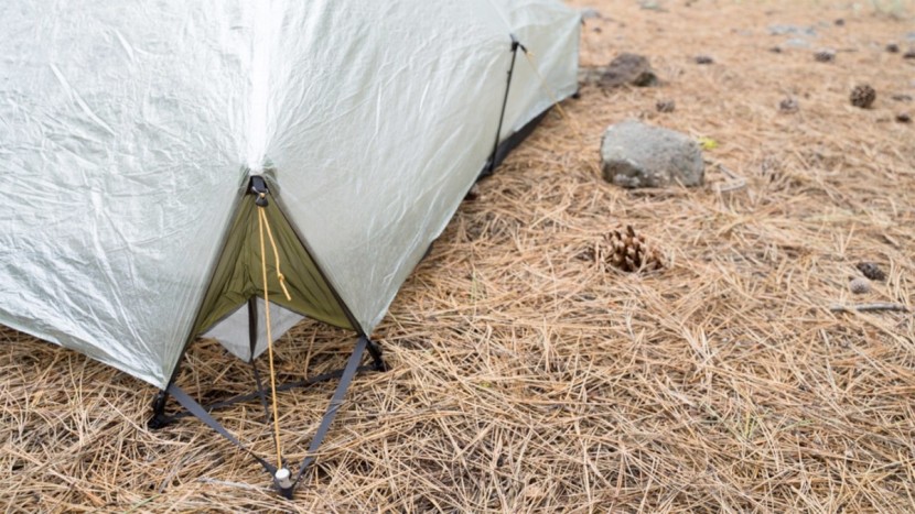 ultralight tent - guy lines and stakes are important considerations for set-up in...