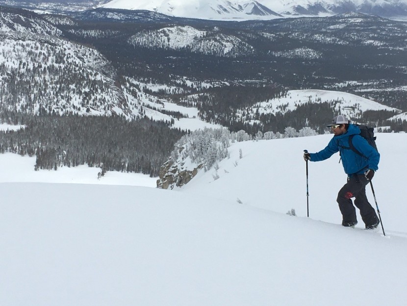 patagonia galvanized - working hard on a skin track, the added room and stretchy material...