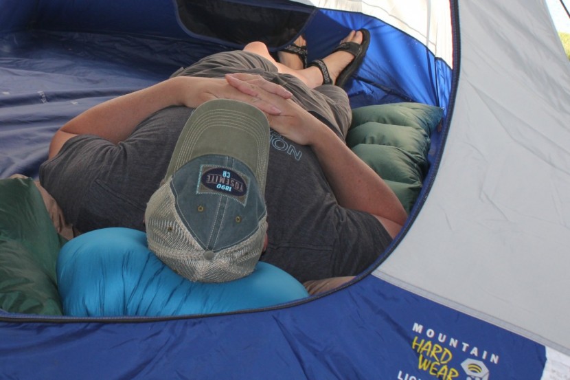 therm-a-rest down pillow - the down pillow performed best by bundling loose socks and clothes...