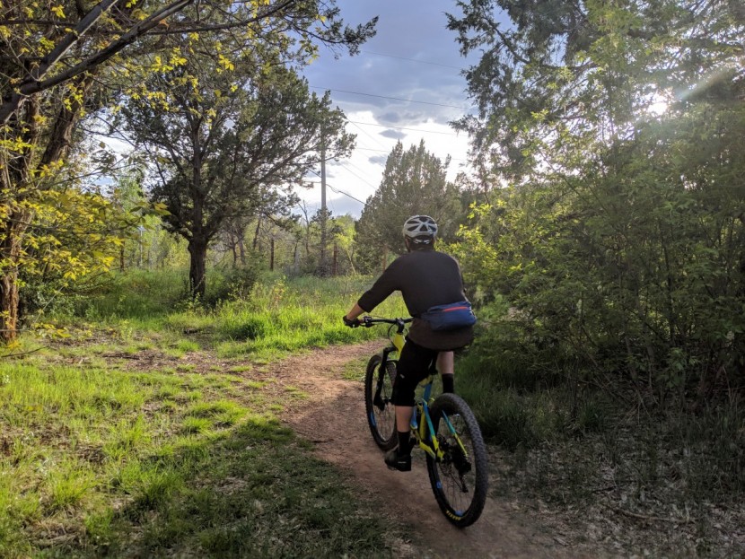 the north face fanorak - for mountain bikers, the fanny-pack feature is great -- light enough...