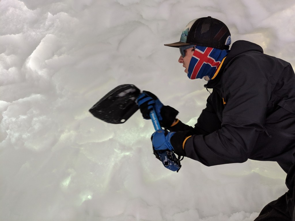 wind breaker jacket - it's impossible not to get cold and wet while building a quinzee, a...