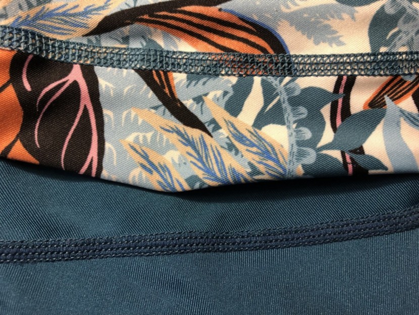 o'neill basic skins l/s crew for women - the seam construction of the patagonia micro swell (top) and o'neill...