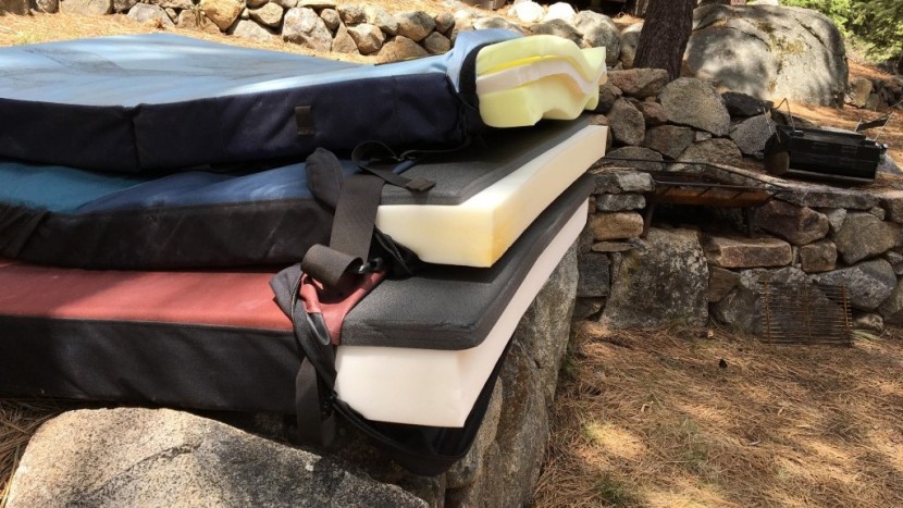 bouldering crash pad - the organic simple is on top of the black diamond drop zone and the...