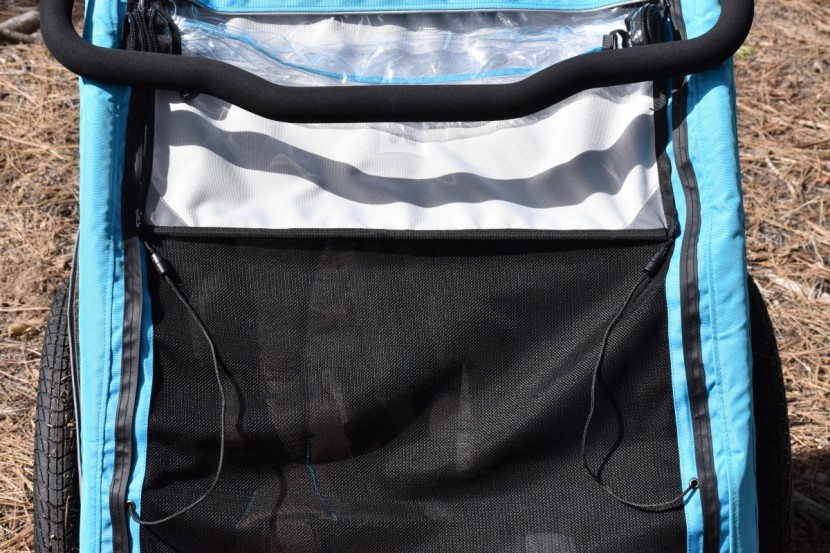 burley d&#039;lite x - the sunshade on this trailer is adjustable, but in almost every...