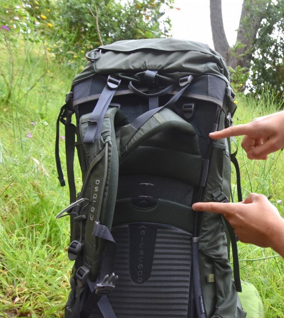 osprey volt 60 - the frame has 6 inches of adjustability plus two points of...