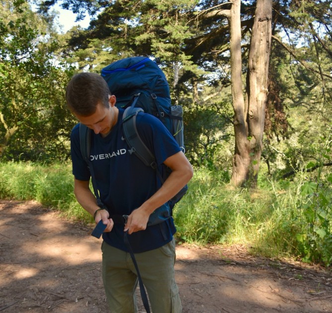budget backpacking pack - dialing in the fit is important for comfort.