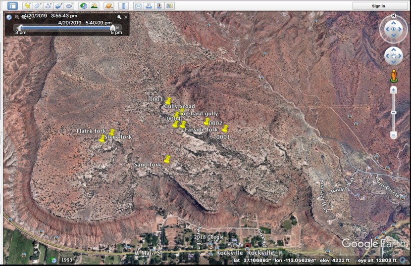 handheld gps - gps files can be uploaded into software like google earth or caltopo...