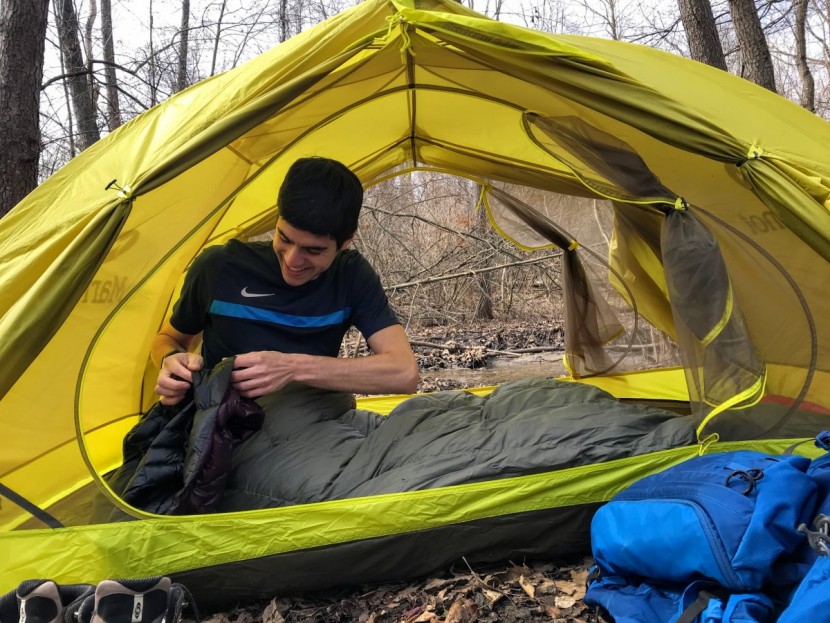 marmot tungsten ul2 - there is really nice headroom and space all around.