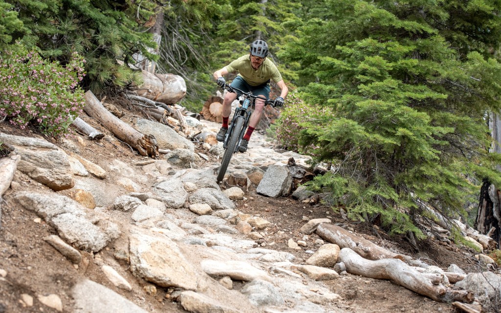 trail mountain bike - charging down some chunder on the ibis ripley.