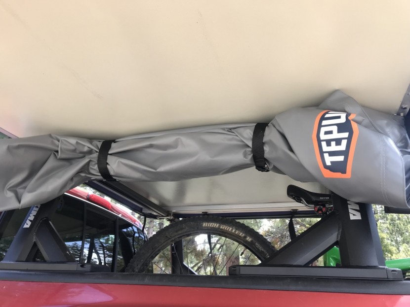 the tepui cover straps are also used to roll the cover up while...