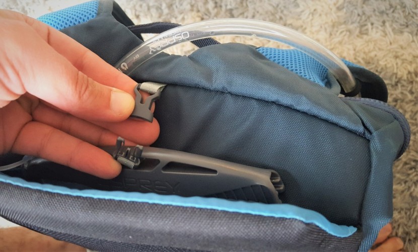 osprey skarab 18 - while the hydration sleeve is easily accessible, the hanging clip is...
