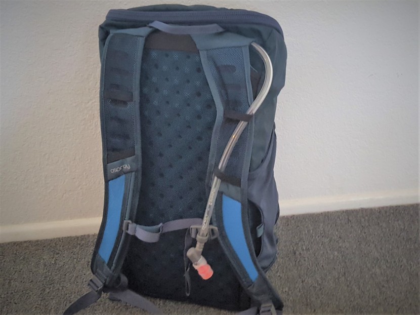 osprey skarab 18 - the foam back panel is very comfortable but not very breathable.
