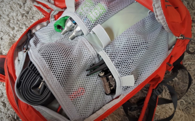 hydration pack - the syncro&#039;s smaller gear compartment has plenty of organization for...