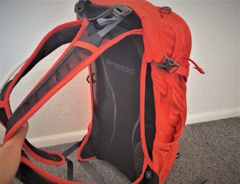 hydration pack - the airspeed back panel does a great job of supporting heavy loads...