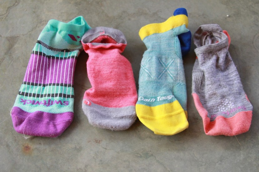 running socks - all of these socks tested range from ultralight to medium...