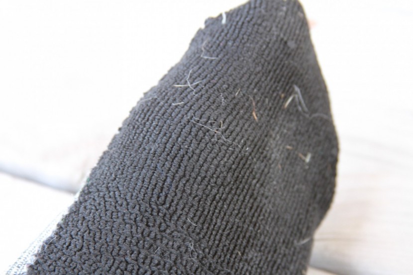 drymax running mini crew - the fibers are still crisp without much compression after many miles...