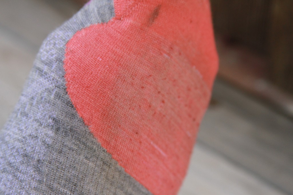 running socks - here we see the thread-bare smartwool phd that also earned itself...