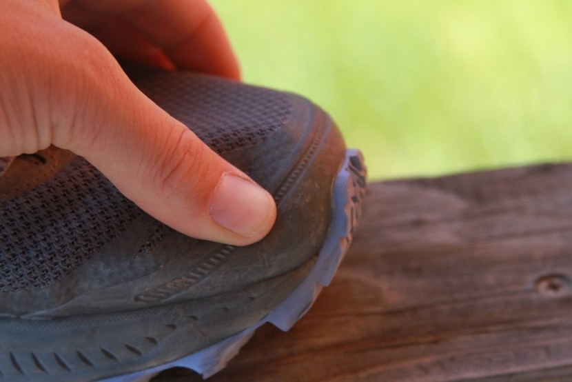 saucony peregrine iso for women - the toe cap isn't super hard but provides sufficient protection.