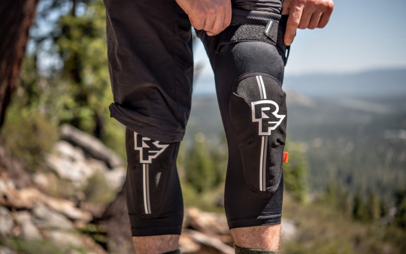 race face indy - the long sleeve design extends from the shin up fairly high.