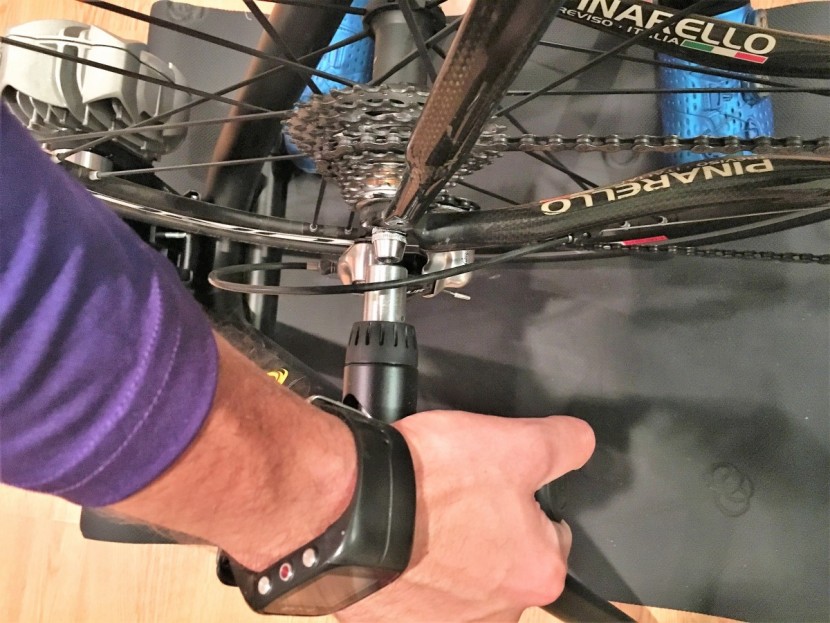 saris fluid 2 - just swap out your skewer for cycleops&#039; skewer with rounded nuts...