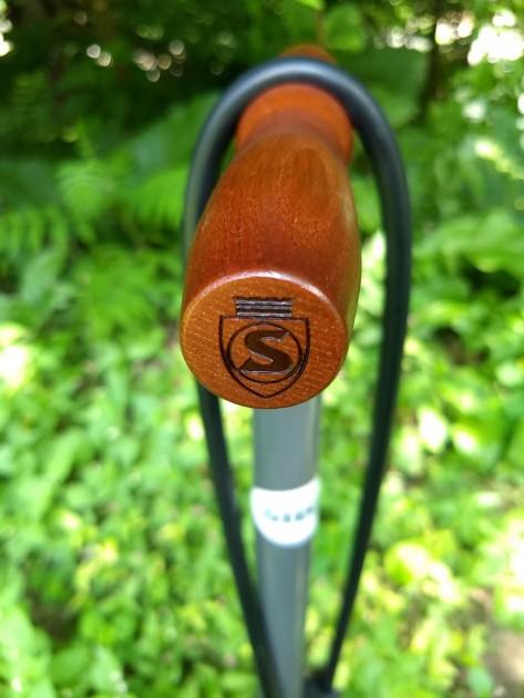 silca pista plus - a lovely wooden handle feels great in the palms.