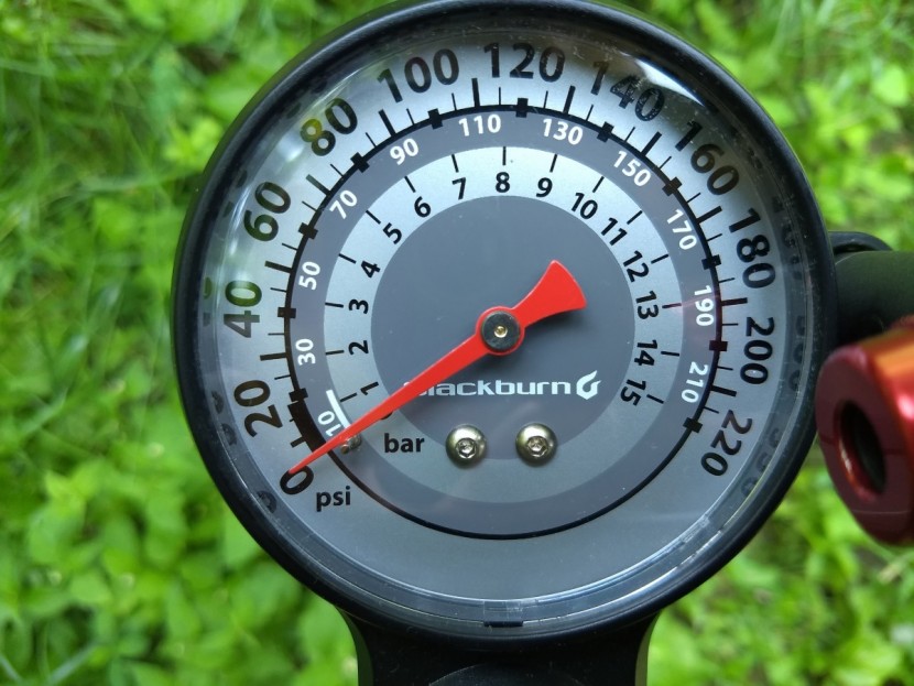 blackburn piston 4 - a big beautiful gauge makes for easy reading, seen here on a...