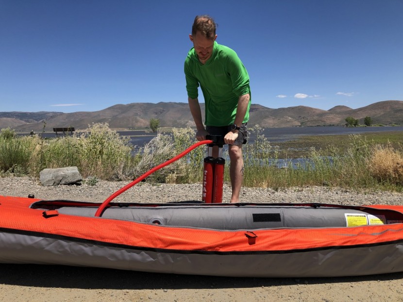 advanced elements advancedframe convertible tandem - it takes some work, but once we knew the drill, we were water ready...