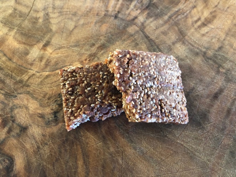 energy bar - the health warrior chia bar - dark chocolate cherry flavor.