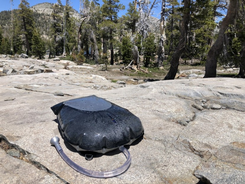 camping shower - we periodically checked temperatures of the solar-heated showers to...