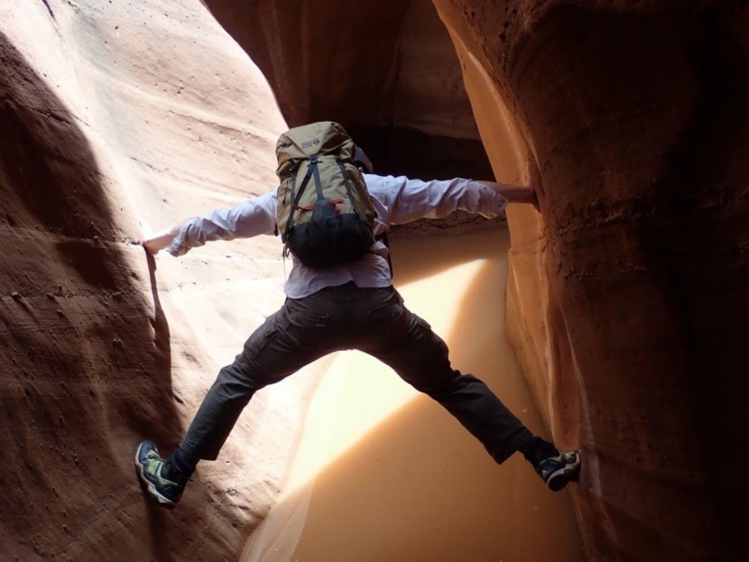 mountain hardwear scrambler 35 - while it was comfortable for stemming, we had to be very careful not...