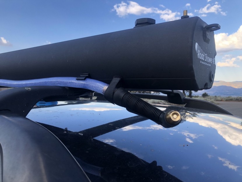 camping shower - for cleaning gear (or humans, with the optional showerhead...