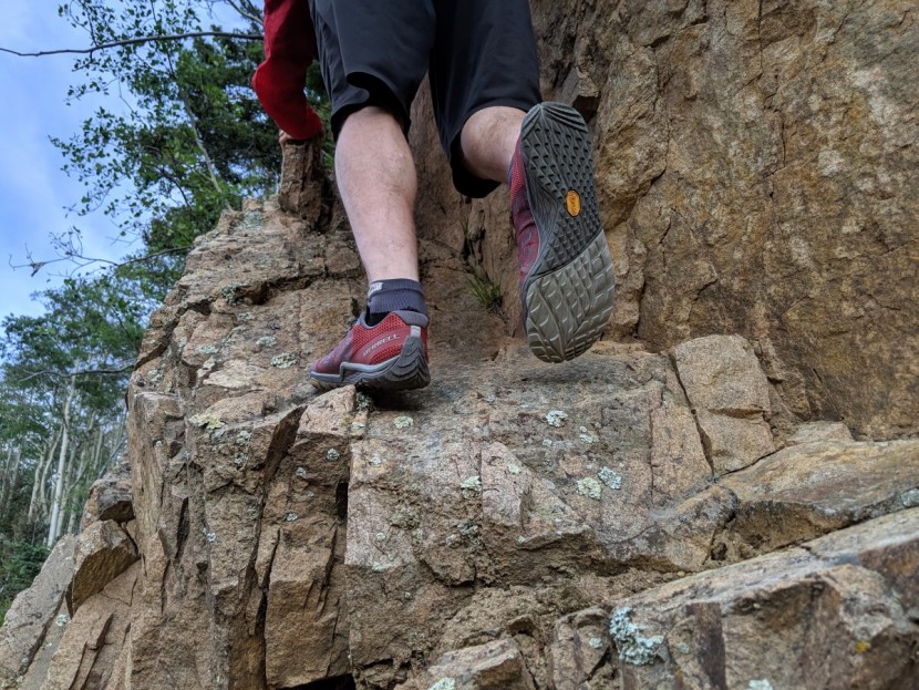 merrell trail glove 5 - two types of rubber are used in the construction of the outsole. the...