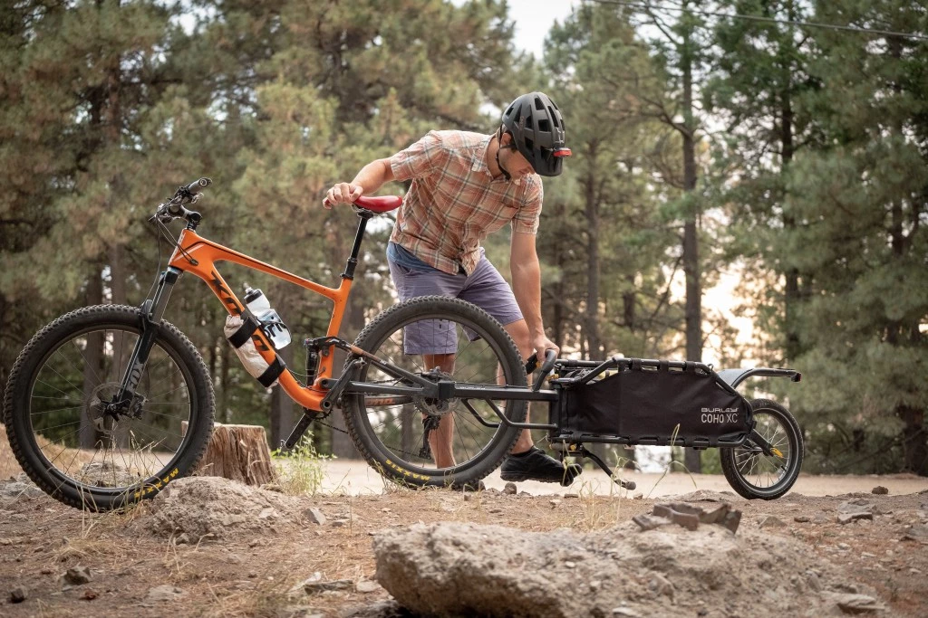 bike cargo trailer - the location of the hitch release and kick stand were well thought...