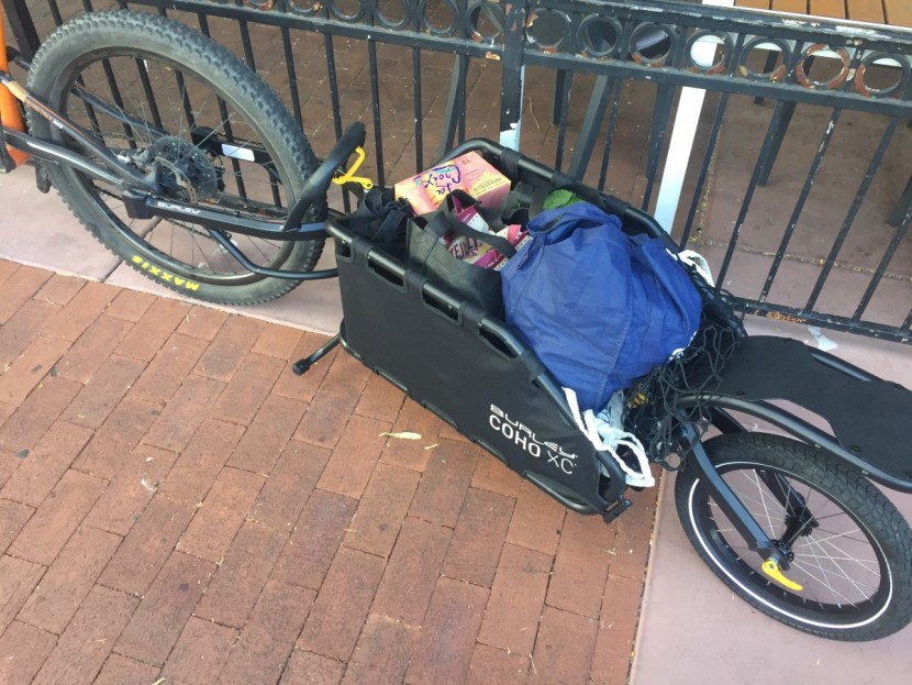 burley coho xc - we packed around 40 pounds of groceries into this beast on the...