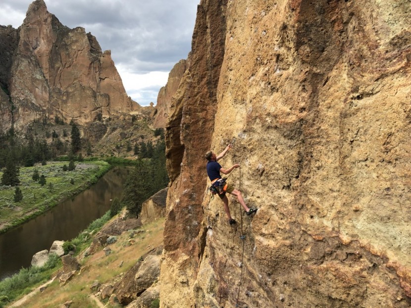 petzl spirit express - grabbing a quickdraw in order to make an awkward clip can be a very...