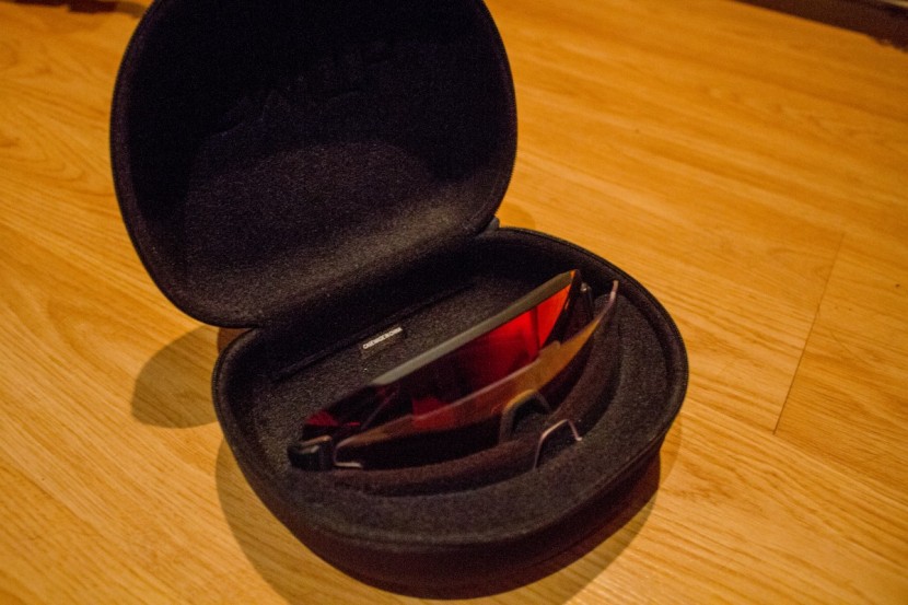 smith wildcat - the large rigid storage case has storage for a second lens.