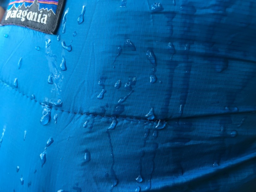 patagonia macro puff hoody - the thin nylon shell with dwr treatment can repel some wayward...