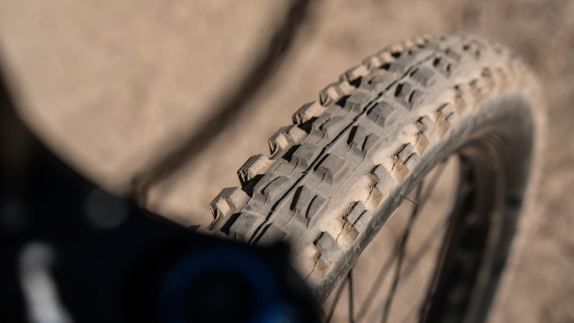 a 2.5" minion dhf in the front.