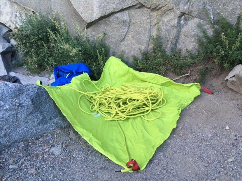 rope bag - having extra space around the rope can be nice for uneven surfaces...