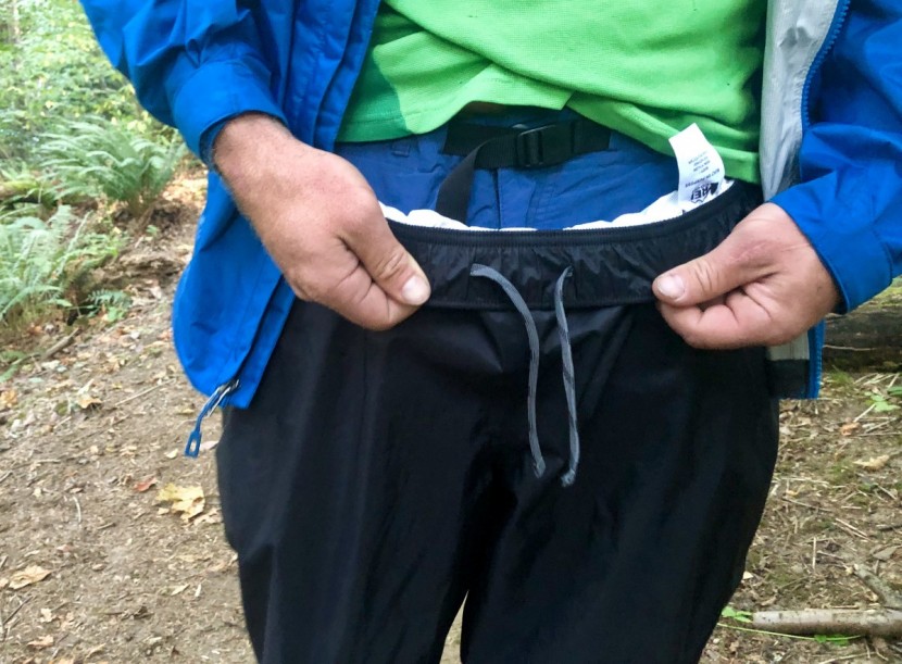 rei co-op essential rain pants - we liked the wide elastic waistband which can be tightened with a...